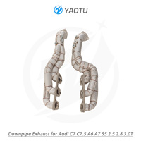 Manifold Knalpot YT untuk Audi S4 S5 A6 A7 C7 3.0T Supercharged Racing Exhaust Downpipe