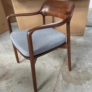 <span class=keywords><strong>Chaise</strong></span> de négociation et de salle à manger de <span class=keywords><strong>style</strong></span> <span class=keywords><strong>nordique</strong></span> pour hôtel, avec assise et accoudoirs rembourrés en lin, en bois massif de frêne blanc, design soigné - Product Image 1