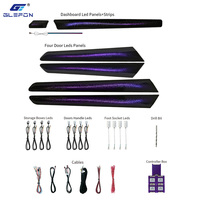 Kit d'éclairage d'ambiance intérieur de voiture 12V Glefon 64 couleurs avec contrôle par application pour Mercedes Benz W251 2006-2017, Plug and Play