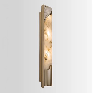 Lámpara de Pared de Mármol Natural Nórdico, Lámpara de Pared para Sala de Estar, Lámpara de Diseño Posmoderno para Pasillo, Dormitorio, Lámpara de Noche Francesa - Product Image 2