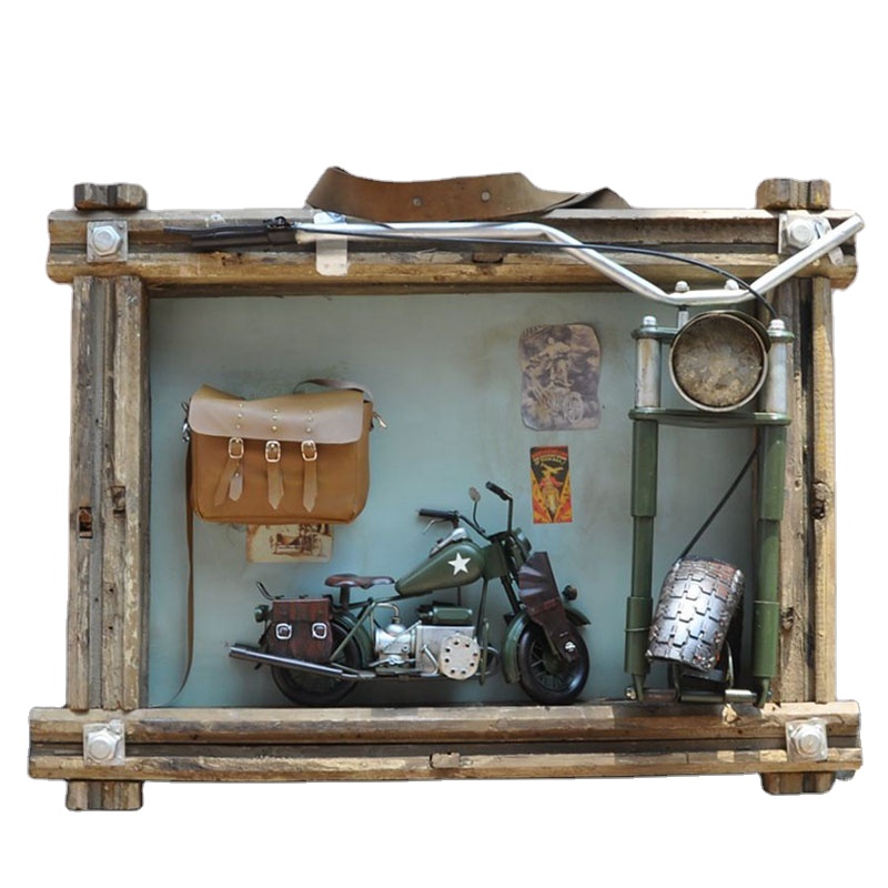 Европа, большой размер, домашние декоративные поделки, металлическая винтажная фоторамка, настенная подвеска, железный мотоцикл, ретро