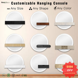 กระจกตกแต่งผนังบ้านแบบสั่งทำ กระจกเงาไร้กรอบรูปคลื่น พร้อมไฟ LED สำหรับห้องแต่งตัว กระจกเงาแบบเต็มตัว รูปทรงคลื่นไม่สม่ำเสมอ - Product Image 4