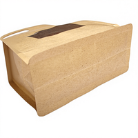 Sac en papier kraft avec fenêtre et logo personnalisé, écologique, réutilisable, pour l'emballage de noix et de snacks, impression numérique