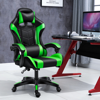 Chaise de jeu de course PC ergonomique à dossier haut Nouvelle chaise élévatrice en cuir synthétique avec appui-tête pour ordinateur Gamer