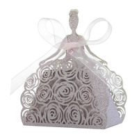 Boîte à bonbons princesse en papier nacré ajouré, style européen et américain, pour la Saint-Valentin, jolie et élégante
