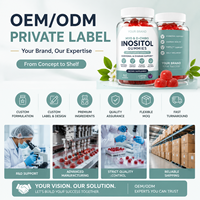 Gummies Myo & D-Chiro Inositol à Marque Blanche OEM/ODM, Enrichies en Folate et Vitamine D, Saveur Personnalisable Disponible