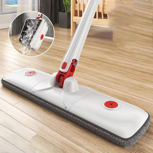 Mopa de limpieza de suelos de acero inoxidable con varilla, manos libres, ecológica, extragrande, de paredes gruesas, autoescurrible, con escurrido de cuatro lados, alta. - Product Image 1