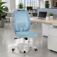 Chaise de bureau moderne ergonomique pivotante en maille avec support lombaire pour personnel et cadres