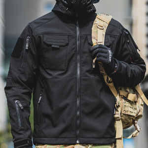 Archon Men's Winter Casual Soft Shell Tactical Warm <strong>Jacket</strong> Waterproof <strong>Attack</strong>-Resistant Stand American Outdoor Functional Front - Product Image 3
