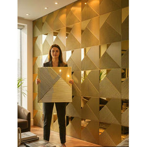 Panneau miroir carré en PVC blanc 50*50cm, design géométrique moderne 3D, résistant à l'<span class=keywords><strong>humidité</strong></span> - Product Image 6