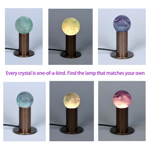 โคมไฟตั้งโต๊ะในร่มคุณภาพสูง ดีไซน์ทันสมัย เรียบง่าย เป็นมิตรกับสิ่งแวดล้อม ผลิตจากโลหะและคริสตัล แสงวอร์มไวท์ 3500K รับประกัน 1 ปี - Product Image 2