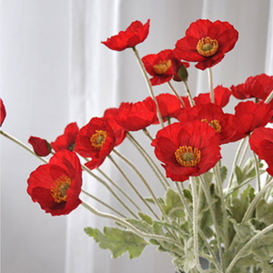 Amapola Artificial de Simulación para Decoración del Hogar, Sala de Estar, Arreglos Florales para Bodas, Fotografía de Paisajes, Amapola Artificial al por Mayor - Product Image 2