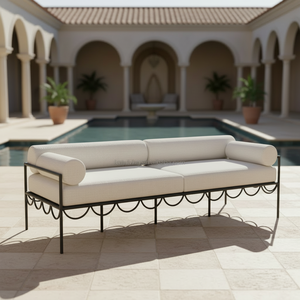 Canapé <span class=keywords><strong>de</strong></span> <span class=keywords><strong>jardin</strong></span> en <span class=keywords><strong>aluminium</strong></span> Sageliving, style moderne et contemporain, coussin à séchage rapide, écologique, durable, mobilier d'extérieur imperméable - Product Image 1