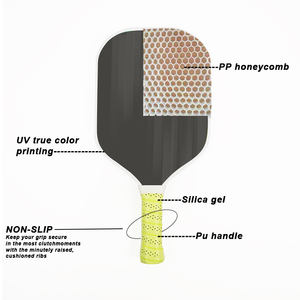 Pagaie de Pickleball imprimée en couleur à surface rugueuse approuvée par l'Usapa Pagaie de Pickleball légère en fibre de verre Ensemble de Pickleball - Product Image 5