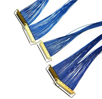 Cable Micro Coaxial LCD LVDS de 0.5mm de paso, 30 pines, 40 pines, conector 20454 con aislamiento de PVC/PTFE para pantalla de portátil, longitud personalizada