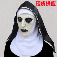 Offre Spéciale Halloween Horreur Effrayant Nonne Latex Masque Foulard Cosplay Masques Halloween Fête Fournitures