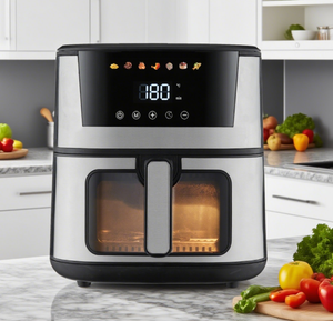 <span class=keywords><strong>Friteuse</strong></span> à <span class=keywords><strong>air</strong></span> électrique numérique moderne de haute qualité, grande capacité 5,1-6,0 L, fenêtre visible, usage domestique, best-seller, excellent rapport qualité-prix - Product Image 2