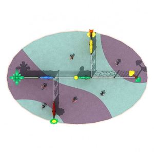 Panel de red de cuerda para escalada en roca para niños, para parques infantiles interiores y exteriores, en venta - Product Image 3