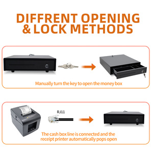 Gtcodestar ngăn kéo tiền mặt GT-C335 nhựa trường hợp hộp RJ11 RJ12 điện tiền mặt Locker đăng ký ngăn kéo cho siêu thị - Product Image 5