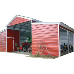 Edificio de estructura de acero ligero de nuevo diseño de alta calidad para casa de cerdo Casa de caballos