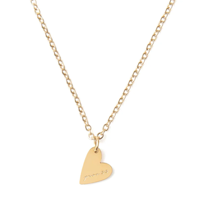 Collar de Oro con Colgante Geométrico Simple de Acero Inoxidable Personalizado, Grabado con el Proverbio 3:3, Corazón Pequeño y Triángulo, <span class=keywords><strong>para</strong></span> <span class=keywords><strong>Mujer</strong></span> - Product Image 1