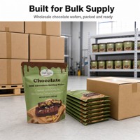 Sacs d'emballage personnalisés pour chocolats, sachets à bonbons refermables avec fenêtre, finition mate, marque privée, fournitures de pâtisserie, directement de l'usine, MOQ