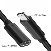 Cable de Extensión USB 3.1 Gen2 Tipo C DFX de 1M, 10Gbps, Macho a Hembra, Cable Extensor 4K 60Hz para Laptop Hub