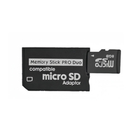 Lector de Tarjetas Memory Stick Pro Duo para PSP 1000, Adaptador de Tarjeta Micro SD TF a MS para PSP2000, Convertidor de Tarjeta de Memoria para PSP3000