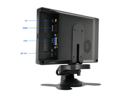 Monitor USB VGA de 7 pulgadas LCD para coche, monitor de PC, TV, AV, pantalla portátil para computadora con altavoz MP5, compatible con entrada de video VGA, BNC y tarjeta SD