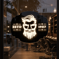 Enseigne personnalisée en acrylique pour entreprise, décoration murale de salon, enseigne LED 3D pour salon de beauté, enseigne néon