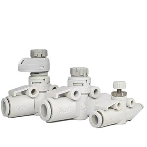 Vanne d'arrêt de pipeline SMC AS1002F 1/2 po à raccord rapide en plastique pour le contrôle de l'eau - Product Image 1