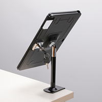 Strass — support métallique rotatif à 24014-102 ou 360 degrés, fixé et sécurisé, avec clé et verrouillage, pour tablette iPad 8e/10.2