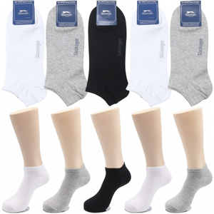 Calze da sneaker alla caviglia da uomo di marca Yongshin Slazenger 10 paia - Product Image 1