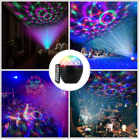 Petite boule magique, lumière de scène disco, 16 couleurs LED, étanche, télécommande, chambre à coucher, Noël, vacances, projection, design moderne