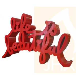 Personalizado Frontlit modelo LIFE IS BEAUTIFUL resina epoxi molde letras colorido alfabeto pintado a mano ligero - Product Image 1