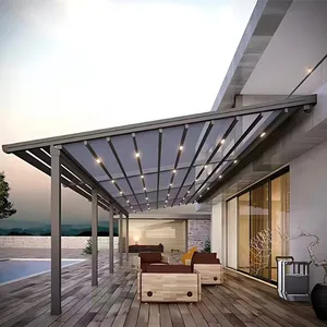 Oferta Limitada: Toldo Retráctil Motorizado con Control Remoto, Pérgola <span class=keywords><strong>de</strong></span> PVC con Revestimiento <span class=keywords><strong>de</strong></span> PA y Aleación <span class=keywords><strong>de</strong></span> Aluminio, <span class=keywords><strong>para</strong></span> Terraza, Jardín y Exteriores - Product Image 3