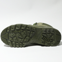 Bottes tactiques en cuir noir de haute qualité personnalisées, à lacets, respirantes, semelle en caoutchouc résistante à l'usure, chaussures de randonnée et de sport de plein air