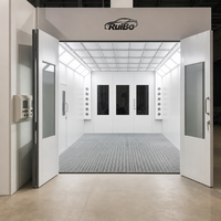 Cabina di Verniciatura RuiBo con Porte a Doppia Anta, Porta per il Personale, Filtro a Soffitto, Pavimento Completamente a Griglia, Condotto di Scarico