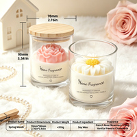Bougie parfumée en cire de soja ESUN, style floral, vente en gros, décoration d'intérieur, Saint-Valentin, Nouvel An, célébrations, fêtes