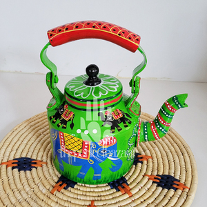 Handpainted Mettal Ketle with Elephant Design Portable Classic <b>Drinkware</b> - Product Image 5