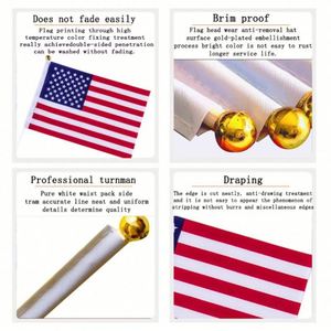 Custom logo 100D Polyester Any Design <b>Small</b> Blank White Sublimation Hand Held Flag on Stick - Product Image 5