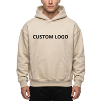 Vente en gros : Sweat à capuche essentiel pour homme, en molleton épais 400 GSM, couleur avoine, coupe ample à épaules tombantes