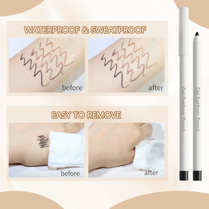 Venta al por mayor de maquillaje de Ojos de colores de alta calidad delineador de ojos blanco Natural lápiz personalizado de larga duración de alto pigmento delineador de ojos en Gel cremoso - Product Image 6