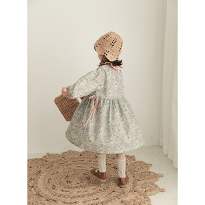 Jolie robe de printemps pour fille, style coréen, <span class=keywords><strong>boutique</strong></span>, 100% coton, motif de fleurs - Product Image 5