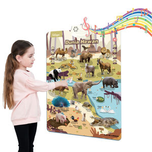 LWG032 affiche sonore <span class=keywords><strong>Fruits</strong></span> et légumes, tableau mural parlant indonésien pour enfants, jouets éducatifs précoces - Product Image 5