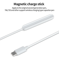 Câble de charge magnétique USB C pour Apple Pencil 2ème génération, adaptateur de chargeur Type C pour Apple Pencil 2ème génération, stylet en plastique