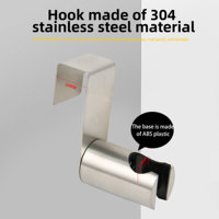 Set Shattaf Stainless Steel 304 dengan Tekanan Air yang Dapat Disesuaikan, Semprotan Bidet Genggam untuk Toilet, Kamar Mandi & Dapur, Lapisan Krom