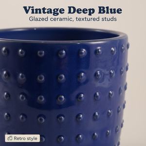 Pots de fleurs en céramique esthétiques pour l'intérieur et l'extérieur, pots de jardin avec trous de drainage, finition émaillée - Product Image 4