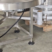 Nouvelle table rotative à vitesse réglable entièrement en acier inoxydable 304 antibactérien certifiée CE pour les industries alimentaires et chimiques