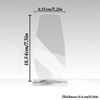 Trophée et médaille en acrylique personnalisés en usine, coupe en résine transparente, personnalisables pour récompense de compétition des employés et des étudiants